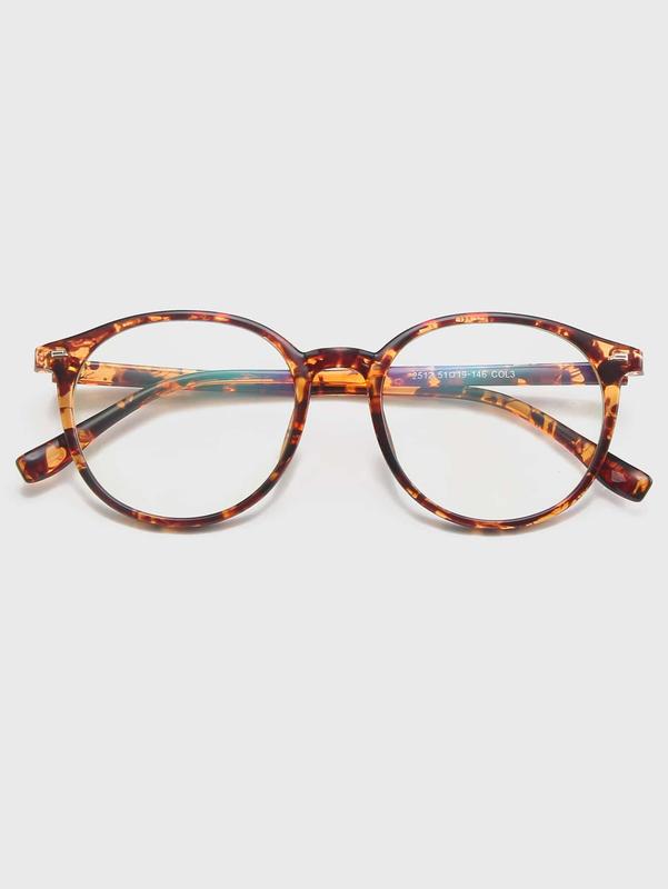 Tortoiseshell Frame Eyeglasses - Clear Glasses Accessories for Daily Wear