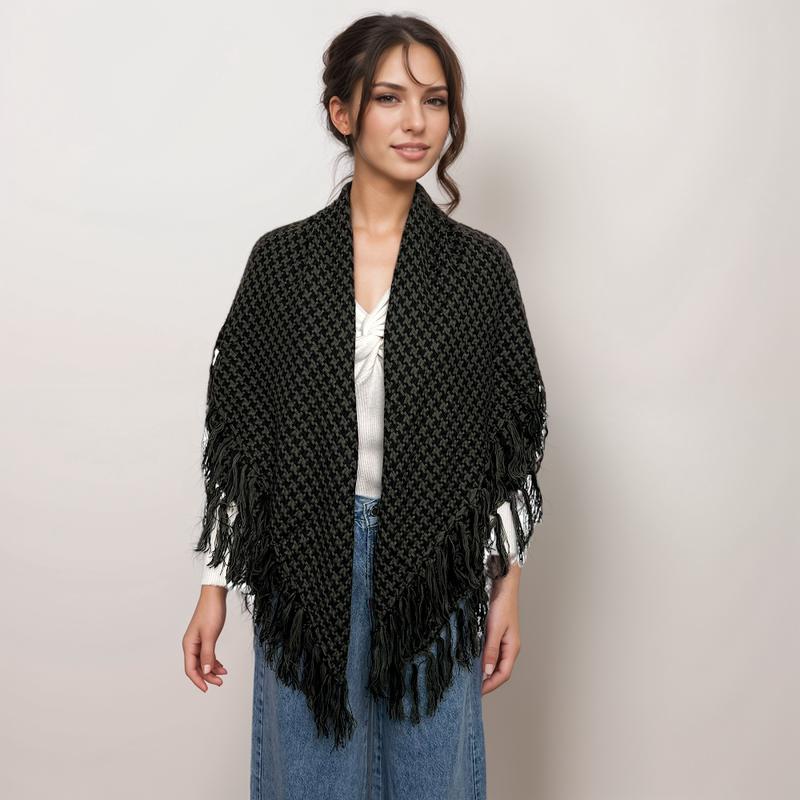 Chic & Cozy Fringed Square Scarves - Premium 100% Acrylic