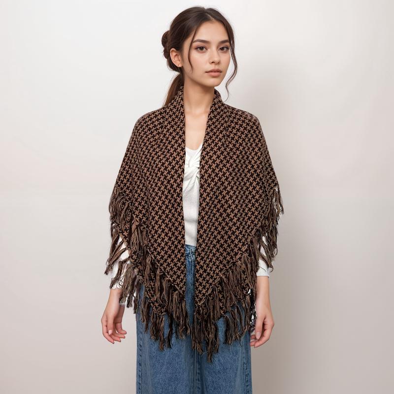 Chic & Cozy Fringed Square Scarves - Premium 100% Acrylic