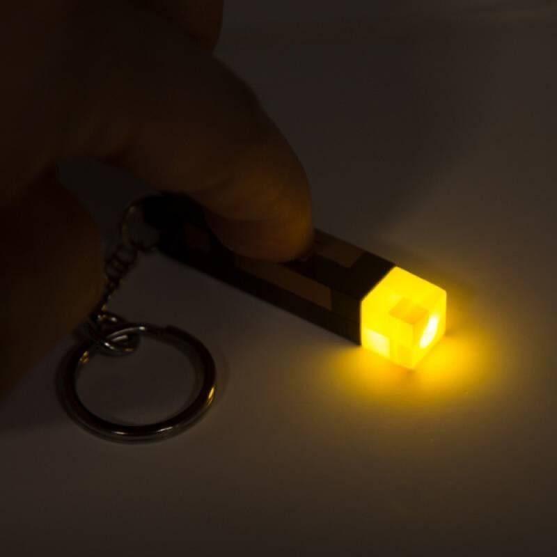 Minecraft My World Surrounding the Game Toy Torch Luminous Model Keychain Torch Night Light Pendant