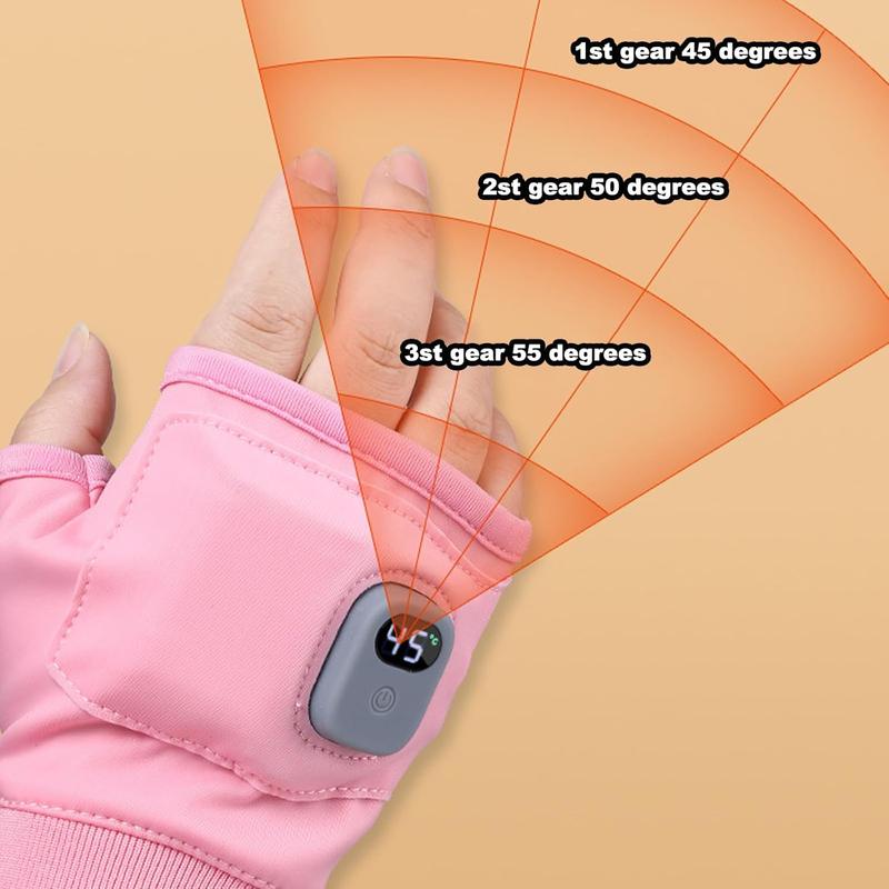 Portable Heating Gloves, 1 Pair Rechargeable Hand Warmer with Digital Display, Heated Gloves with 3 Temperature Modes for Home Use,  Clothes Accessories