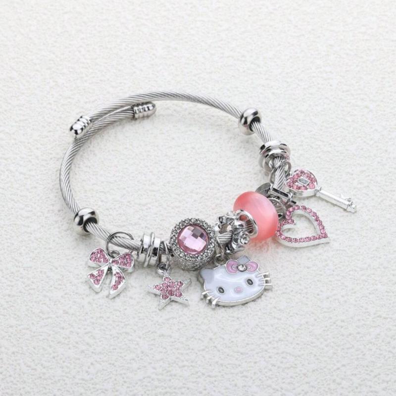 Adjustable Hello Kitty friendship bracelet for women