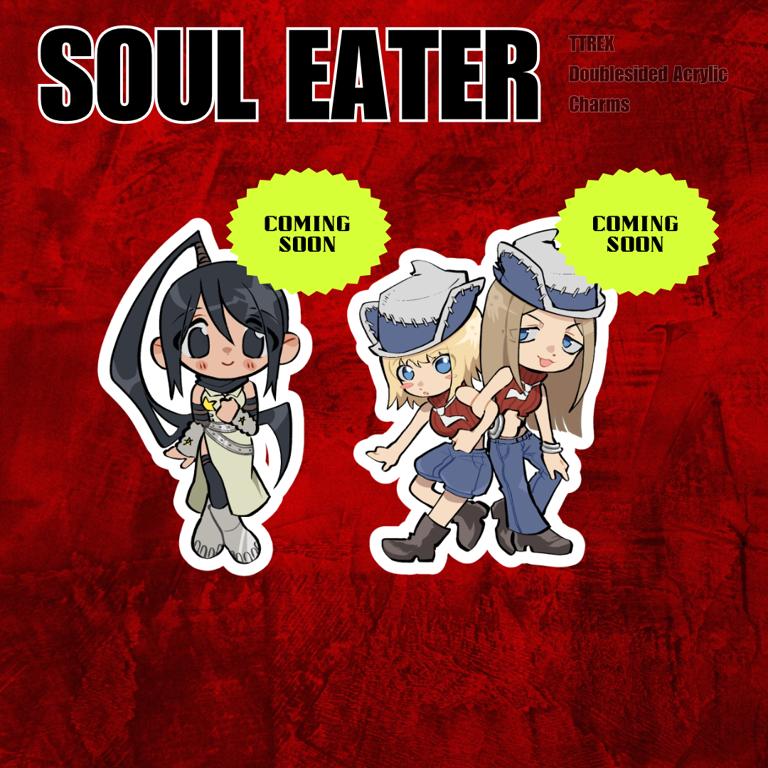 Edgy Soul Eater Acrylic Keychain Charms - Perfect for Itabags, Keys, and Accessorizing