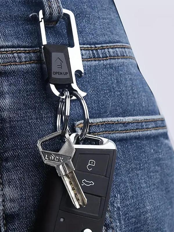 Durable Keychain with Detachable Key Rings & Bottle Opener, Versatile Car Key Clip for Men, Ideal for Everyday Carry, Good Christmas Gift