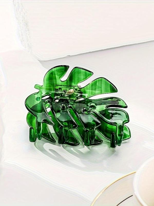 Leaf Design Hair Claw, Elegant Hair Accessories for Women & Girls, Cute Lovely Hairwear for Daily Used