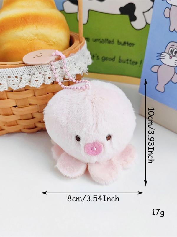 Cute Cartoon Animal Design Plush Keychain, Cute Plush Pendant for Bag Decoration, Bag Charm for Women & Girls, Trendy Accessories As Birthday Gift for Friends