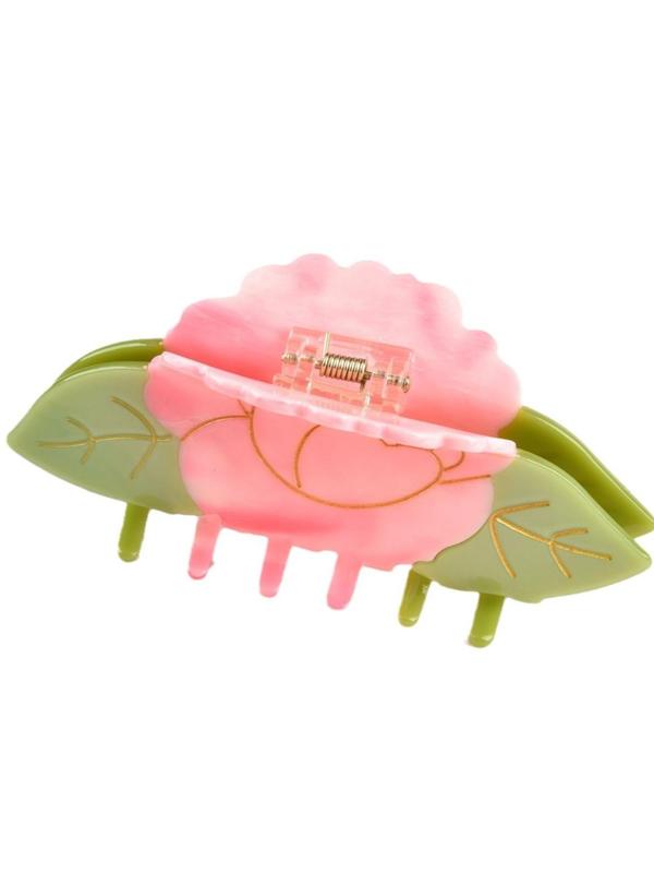 Flower & Leaf Design Hair Claw, Cute Hair Claw, Fashionable Hair Accessories for Women & Girls