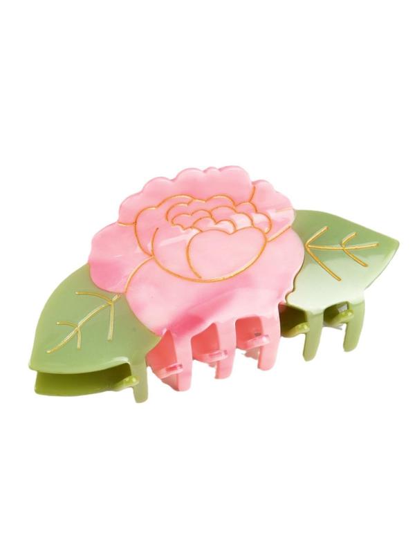 Flower & Leaf Design Hair Claw, Cute Hair Claw, Fashionable Hair Accessories for Women & Girls