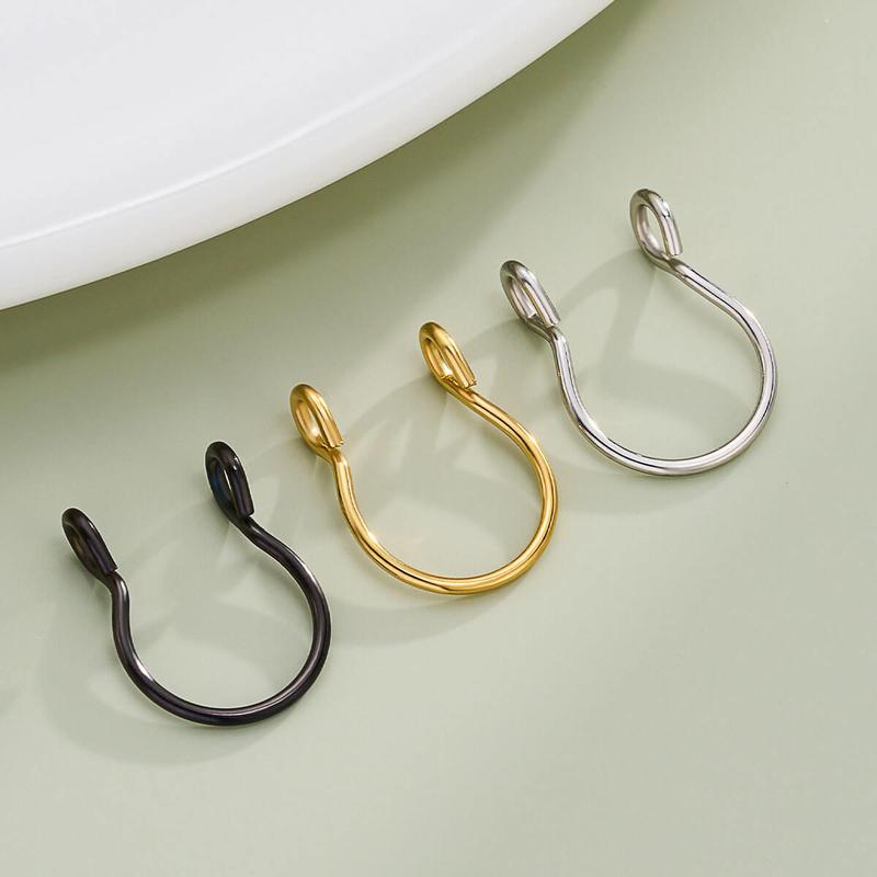 Oufer Faux Septum Ring Adjustable Clip On Nose Ring