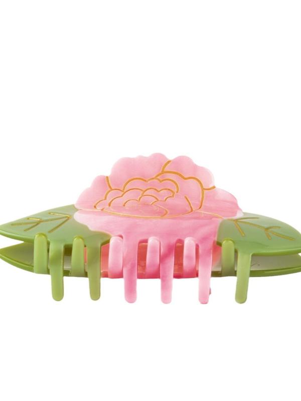 Flower & Leaf Design Hair Claw, Cute Hair Claw, Fashionable Hair Accessories for Women & Girls