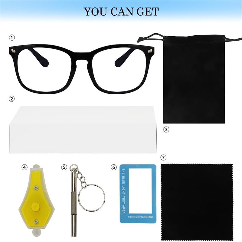 2024 Blu-ray gaming glasses, stylish work glasses, student back-to-school glasses, daily decorations.