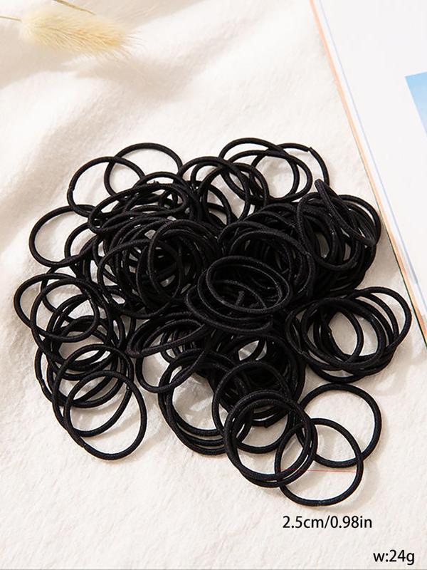 Simple Plain High Elastic Hair Ties, 100pcs Ponytail Holder for Women and Girls, Casual Versatile Hair Accessories for Daily Use, High Elastic Ponytail Holder