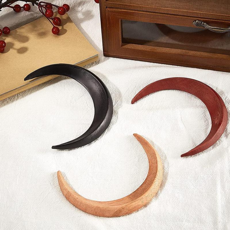 Wooden Moon Shaped Hair Pin, 1 Count Simple Hair Accessories for Women & Girls, Elegant Hair Accessories for Daily Wear