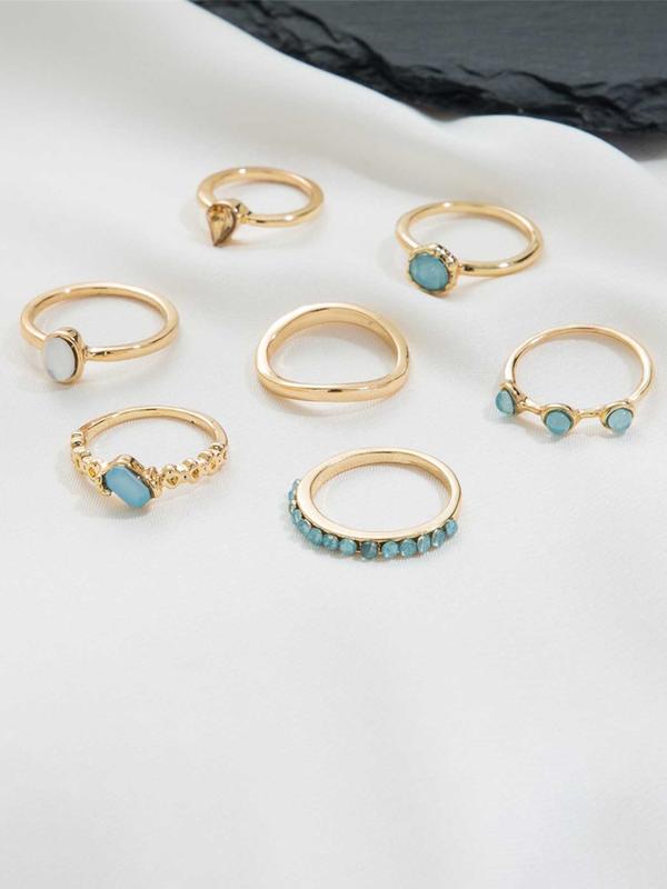 Fashion Rhinestone Decorated Ring, Casual Jewelry for Women, Simple Jewelry for Party, Daily Decor, Trendy All-match & Exquisite Jewelry for Birthday Gift