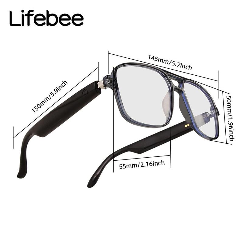 LIFEBEE Multifunctional Smart Glasses, Wireless Smart Glasses with Wireless Speaker, Voice Assistant, Intelligent Audio Glasses for Men & Women