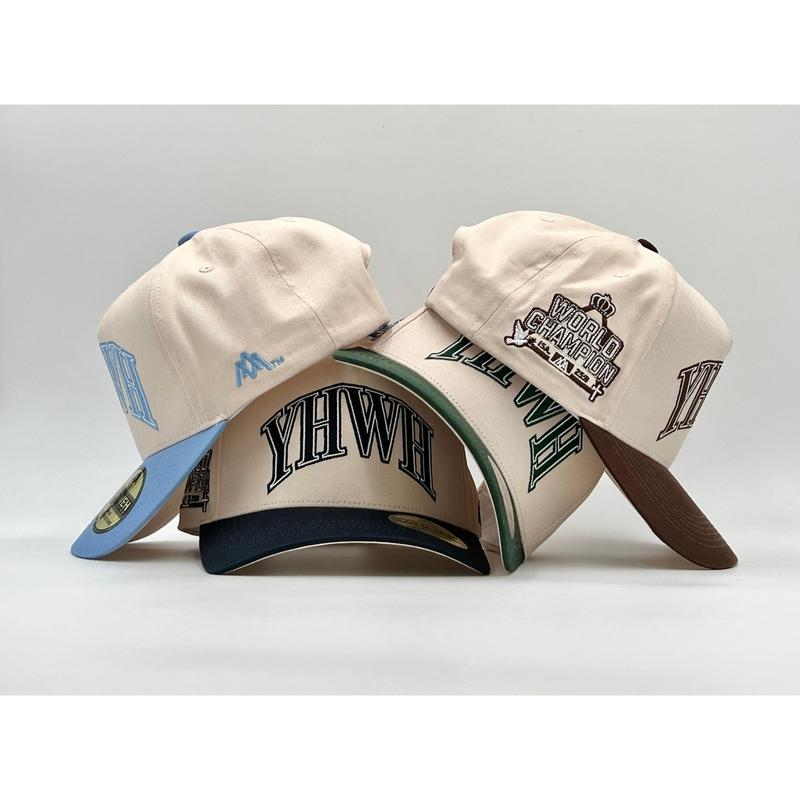 ‘YHWH’ Structured SnapBack - Cream Brown