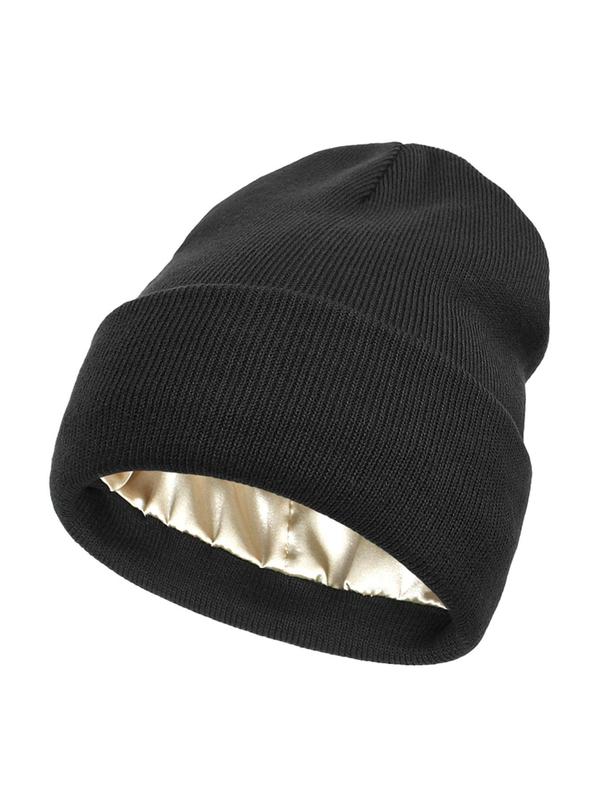 Solid Color Beanie Hat, Casual Soft Comfortable Beanie Hat for Fall & Winter,  Men's Hats Fashion Accessories for Both Men & Women