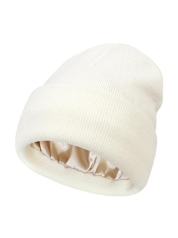 Solid Color Beanie Hat, Casual Soft Comfortable Beanie Hat for Fall & Winter,  Men's Hats Fashion Accessories for Both Men & Women