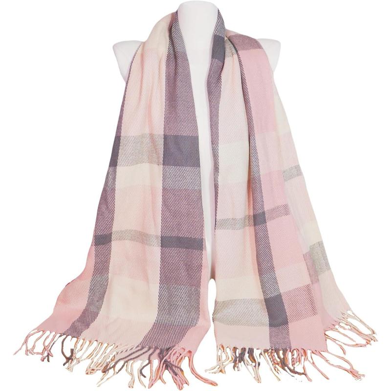 Women's Fashion Scarves Long Shawl Winter Thick Warm Knit Large Plaid Scarf