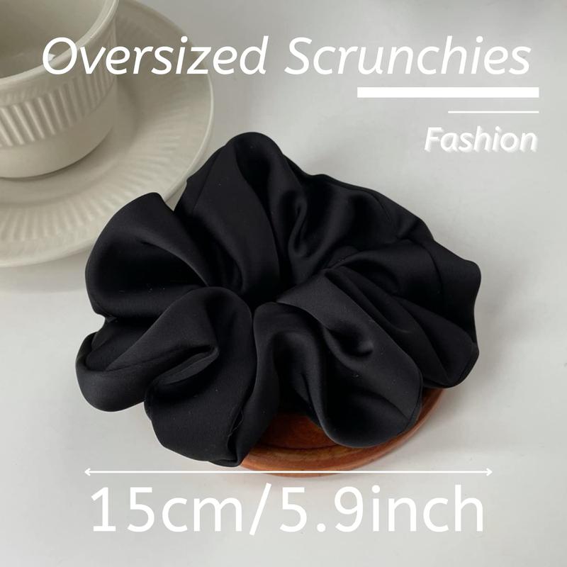 Large Satin Scrunchies Scrunchies  Scrunchies Sleeping Giant Scrunchie No Damage Big Satin Silk Scrunchies for Women(A)