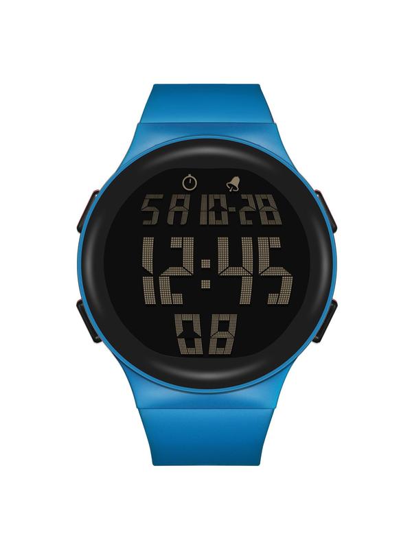 Men's Fashion Digital Watch, Casual Sporty Digital Watch with Luminous Dial & Alarm Mode, Waterproof Electronic Watch with Box