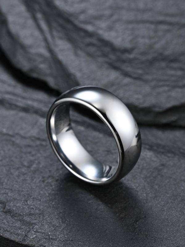 Simple Fashion Titanium Steel Ring, Casual Versatile Jewelry for Men & Women, Trendy All-match & Exquisite Jewelry for Birthday Gift, Neutral Style Jewelry, Punk Ring, Daily Clothing Accessories