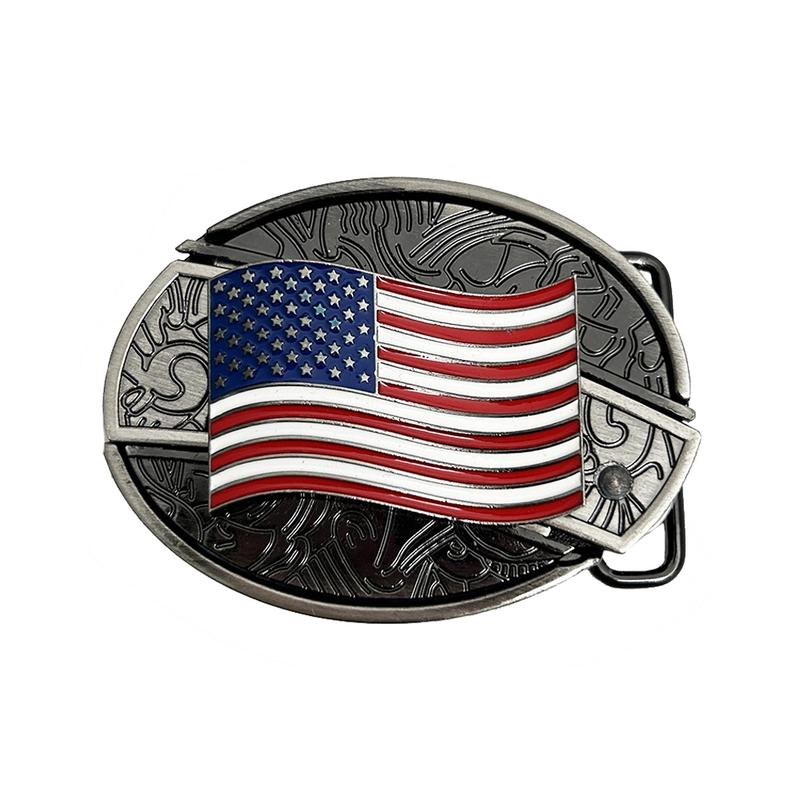 Oval removable western cowboy cowgirl Belt Buckle sunflower & cow Western Fashion