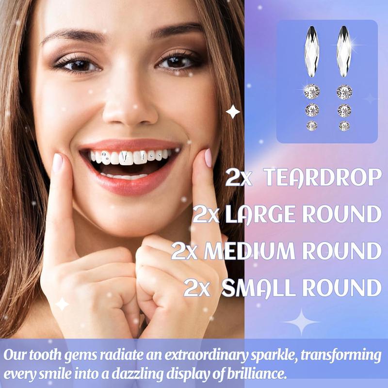 Tooth Gem Kit Professional- Include Adhesive, Cure Light, Super Bling Crystal, DIY Dental Jewelry Set, Home Teeth Gem Kit, Safe & Easy Application - Long Lasting Sparkle(fang kit)