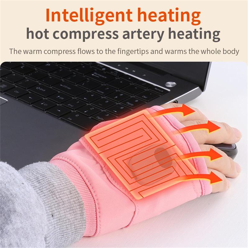 Heated Gloves, 1 Pair Portable Heating Gloves with Digital Display, Rechargeable Hand Warmer for Skiing, Outdoor Sports, Winter Sports, Christmas Gift