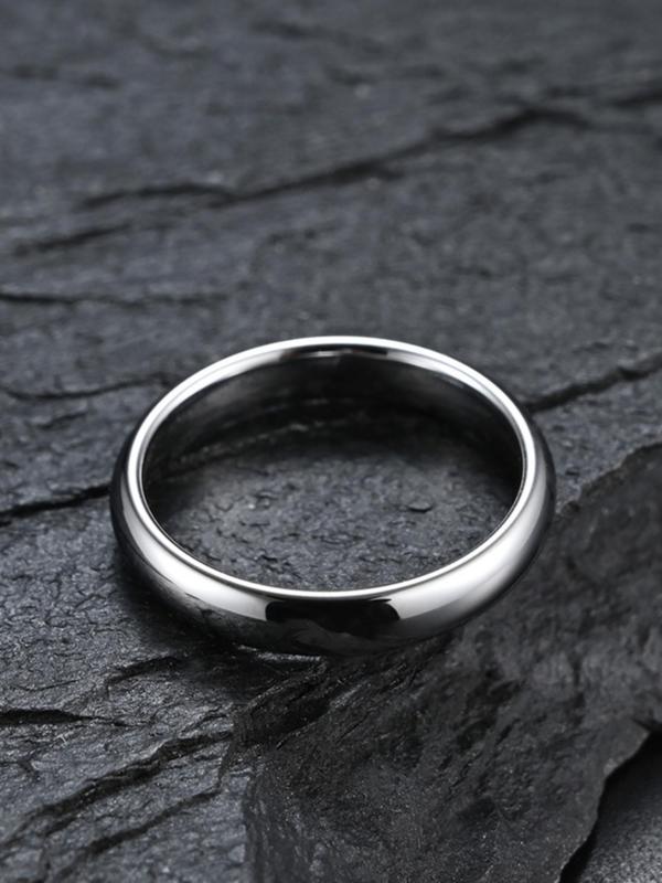 Simple Fashion Titanium Steel Ring, Casual Versatile Jewelry for Men & Women, Trendy All-match & Exquisite Jewelry for Birthday Gift, Neutral Style Jewelry, Punk Ring, Daily Clothing Accessories