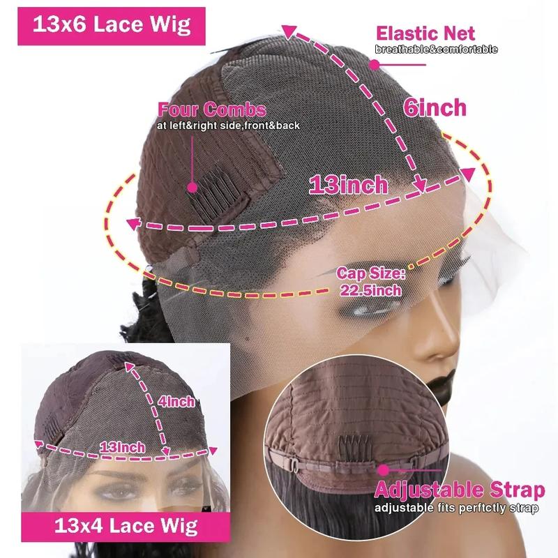 Bling Hair Fashion 32inch 13x6 13x4 Lace Front Wig Human Hair Wig Straight HD Transparent Brazilian Hair Lace Frontal Wig For Women Pre Plucked With Baby Hair Natural Black