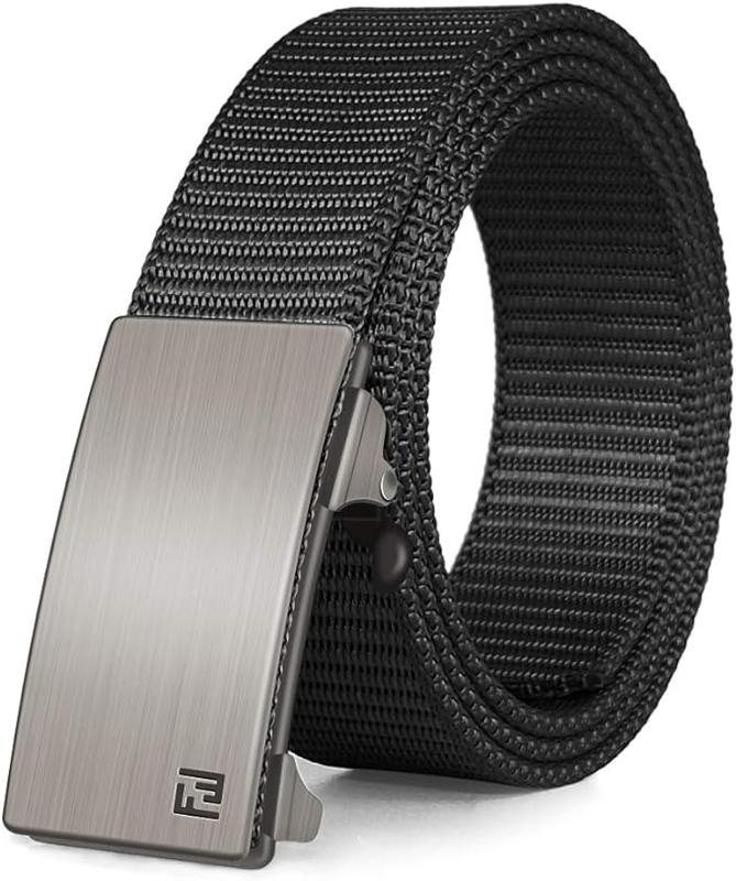 Fairwin 093 ALL Men's Ratchet Web Belt micro-adjustment OVERSIZE 1.25 inch Nylon Automatic Buckle Belt Invisible Belt [men belt,  ratchet belt for men, golf belt for men,men casual belt,web belts for men] tiktok shop trendy belts