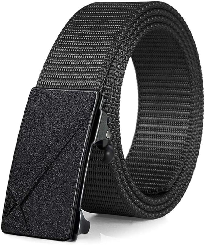 Fairwin 093 ALL Men's Ratchet Web Belt micro-adjustment OVERSIZE 1.25 inch Nylon Automatic Buckle Belt Invisible Belt [men belt,  ratchet belt for men, golf belt for men,men casual belt,web belts for men] tiktok shop trendy belts