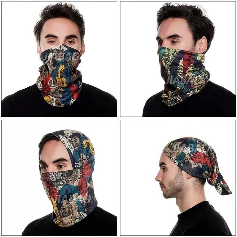 Neck Gaiter Mask Face Scarf Bandana Tube Cover Headwear Balaclava Headband Headwrap for Men and Women