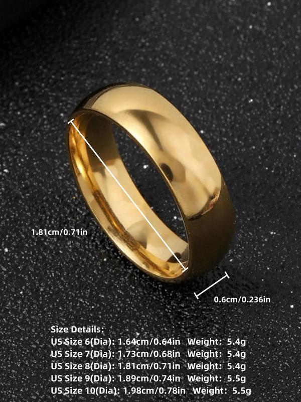 Simple Fashion Titanium Steel Ring, Casual Versatile Jewelry for Men & Women, Trendy All-match & Exquisite Jewelry for Birthday Gift, Neutral Style Jewelry, Punk Ring, Daily Clothing Accessories