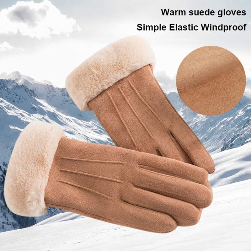 Winter Gloves for Women, Touch Screen Texting Warm Running Gloves Elastic Thermal Soft Fleece Lining for Cold weather Black Glove for Driving Hiking