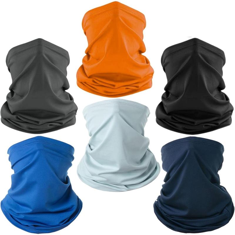 6 Pack Neck Gaiter Balaclava Bandana Gator Mask Scart Cover Breathable Sun Protection Headwear for Men Women