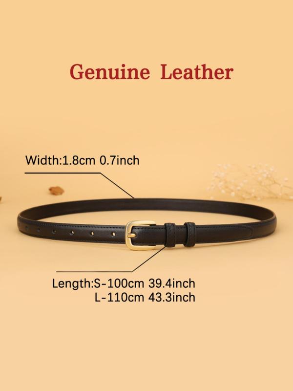 Women's Solid Color Minimalist Skinny Belt, Fashionable Belt for Jeans, Casual Waistband for Daily Clothing Decor, Trendy All-match & Exquisite Belt for Gift