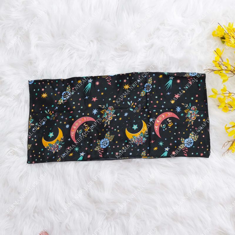 Hippie Boho Bandana, Square Head Scarf, Bohemian Hair Wrap, stocking stuffer, dog scarf Bandana, Celestial Print, Hair Accessory,Hair Turban