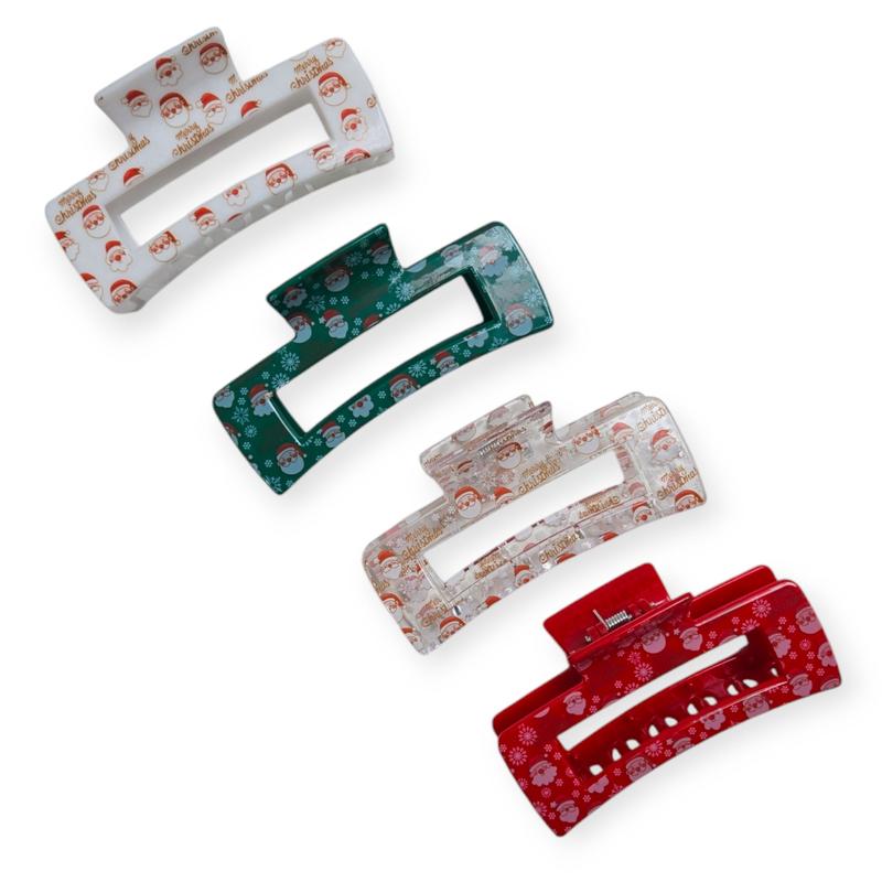 Santa Baby Holiday Claw Clips for Festive Parties - Cute and Trendy Hair Accessories