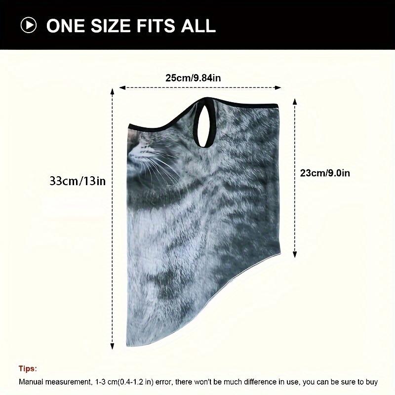 Breathable Quick-Dry 3D Cat Design Full Face & Neck Sun Protection Cover - Perfect for Outdoor Sports & Cycling