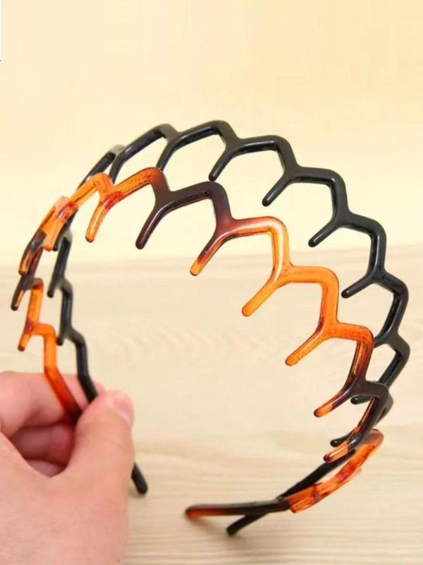 Random Color V-shaped Hair Hoop, Casual Simple Hair Accessories for Women & Girls, Minimalist Headwear Suitable for Thick Hair