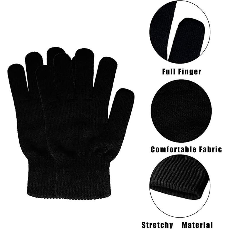 5 Colors Winter Magic Gloves Unisex Adults Fits Most Men Women Teens Warm Gloves