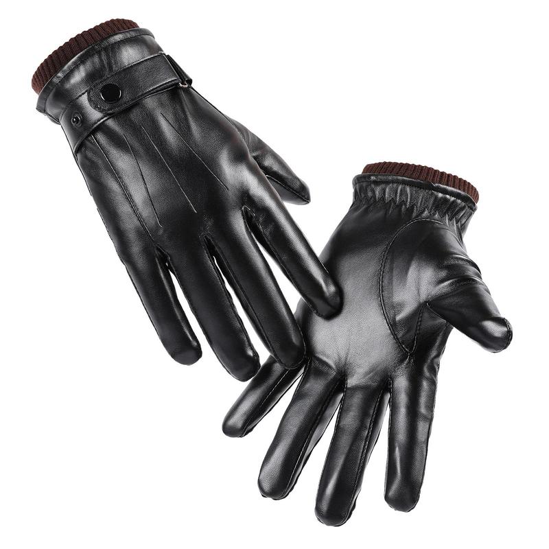 1 Pair Winter Warm Driving Gloves, Touch Screen Thermal Gloves, Solid Color Gloves for Men & Women