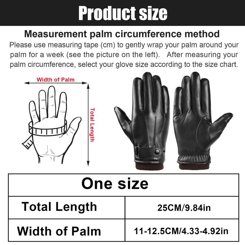 1 Pair Winter Warm Driving Gloves, Touch Screen Thermal Gloves, Solid Color Gloves for Men & Women