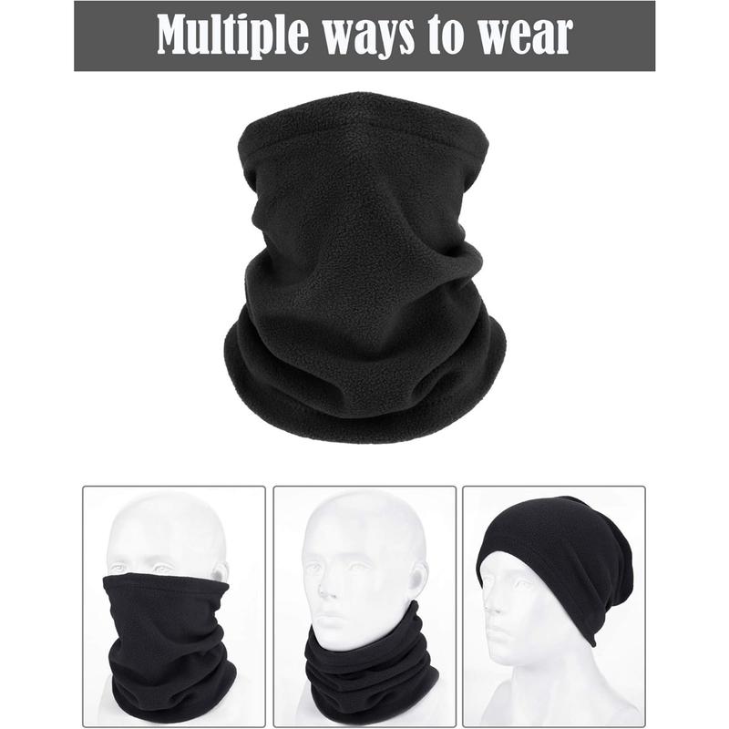 4 Pack Winter Neck Warmers Fleece Gaiter Windproof Face Covering