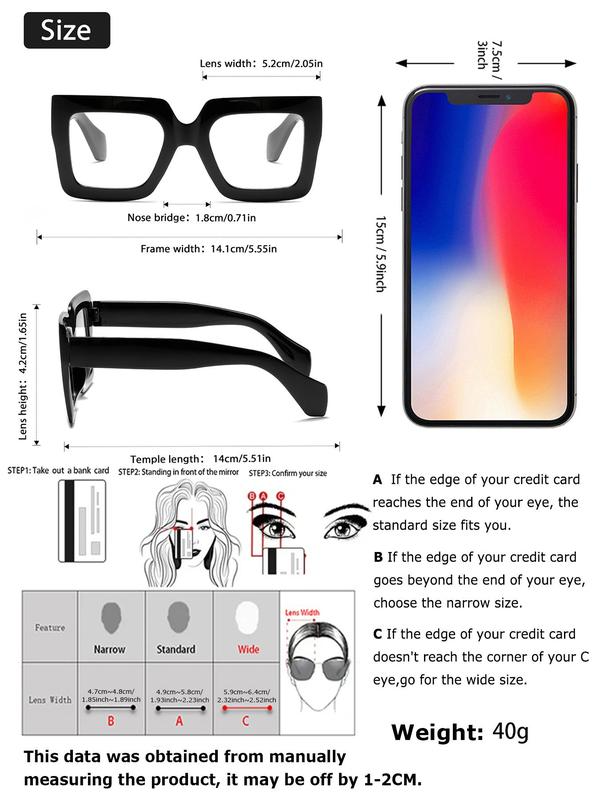 Unisex Fashionable Tortoiseshell Pattern Square Frame Eyeglasses, Trendy Casual Eyeglasses for Everyday Use, Fashion Accessories for Outdoor Activities