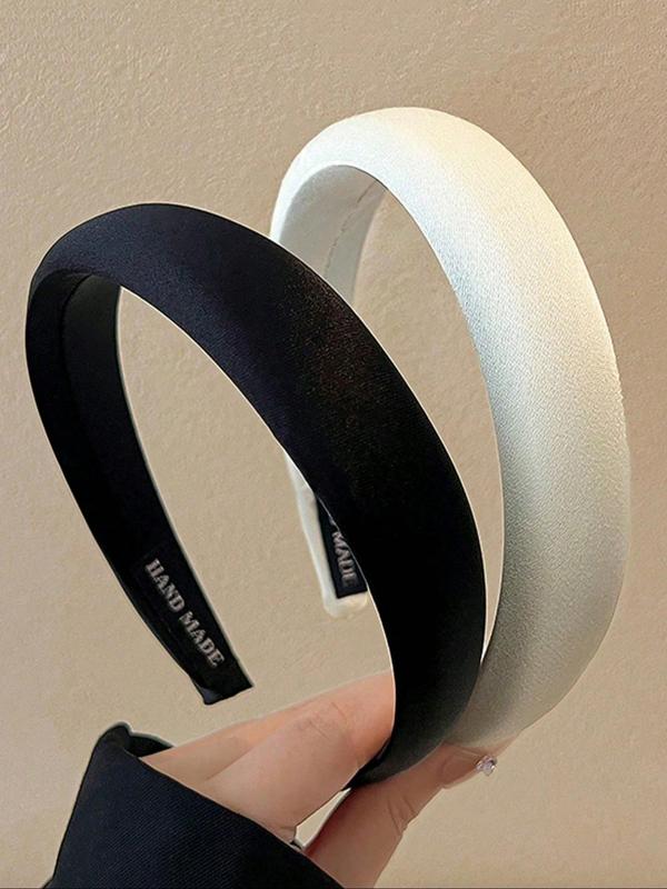 Women's Elegant Solid Color Headbands, Minimalist Headband for Women & Girls, Fashion Hair Accessories for Party, Daily Clothing Decor