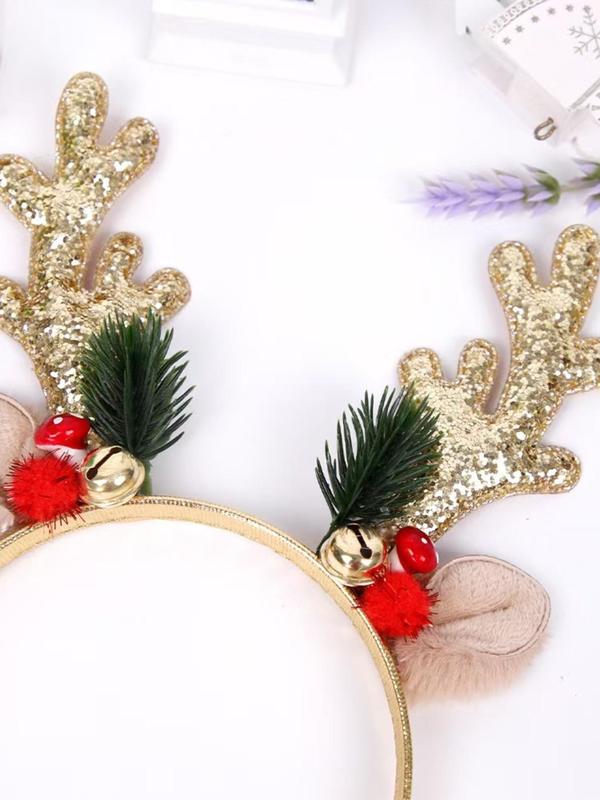 Cute Reindeer Antler Design Hair Hoop, Fashionable Hair Accessories for Women & Girls, Cute Lovely Hairwear for Daily Used