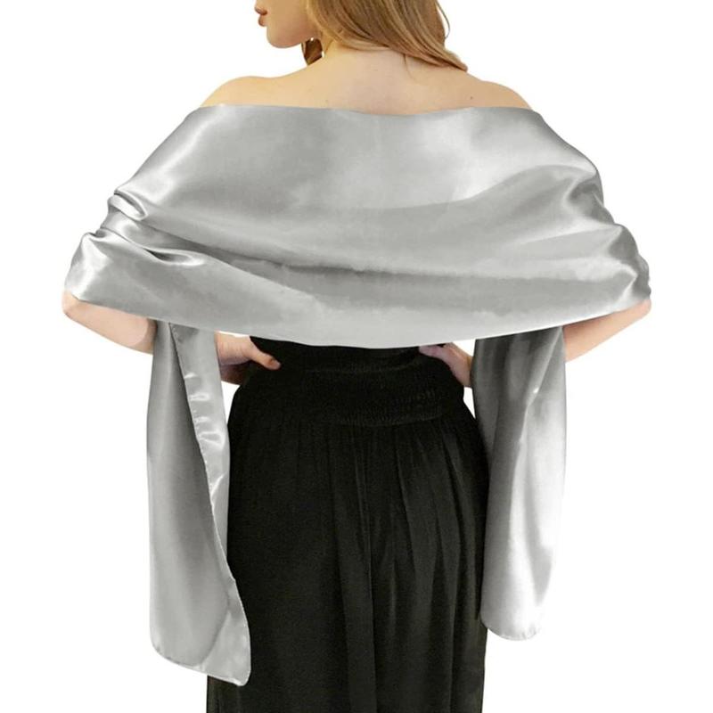 Shawls and Wraps for Evening Dresses Satin Shawl Wraps for Women Extra Long Wedding Shawls for Bridal Party